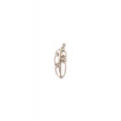 Μεταλλικό Διακοσμητικό Φύλλο 50X15mm Silver_PEFEP-01